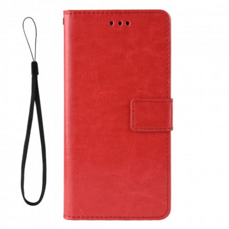 Capa Flip Para Oppo A15 Couro Falso Chamativo