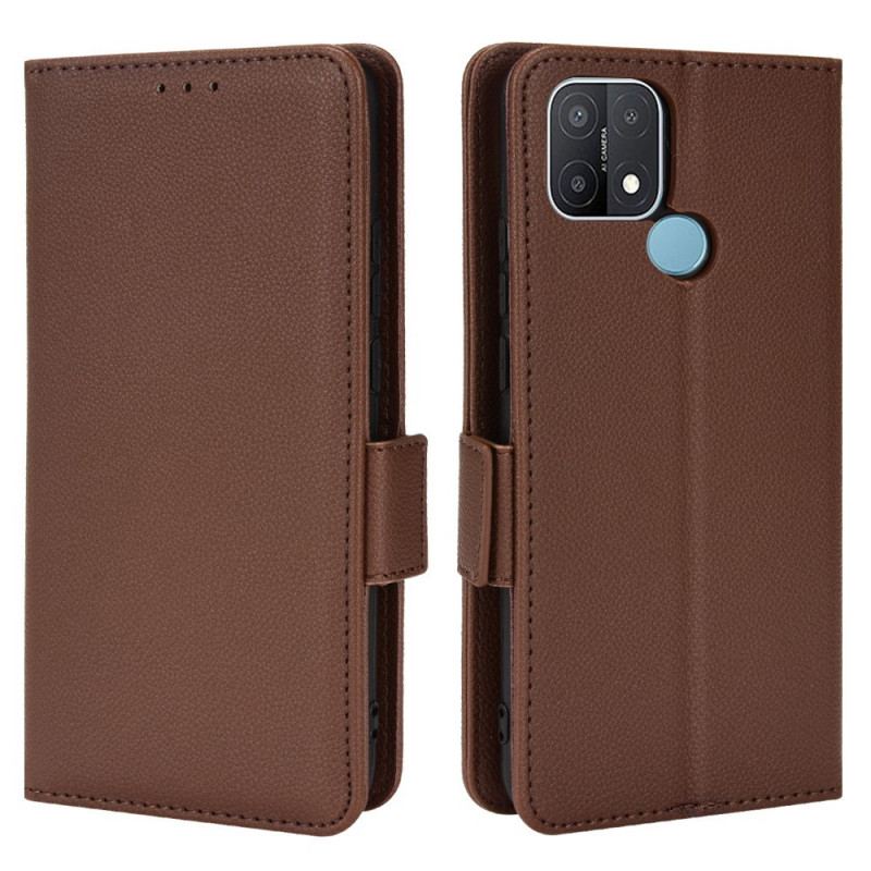 Capa Flip Para Oppo A15 De Couro Flap Double Litchi Novas Cores