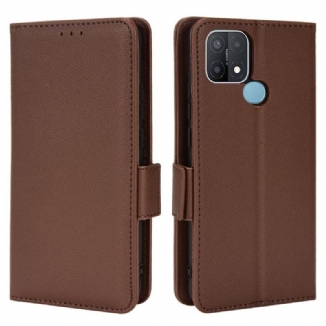 Capa Flip Para Oppo A15 De Couro Flap Double Litchi Novas Cores