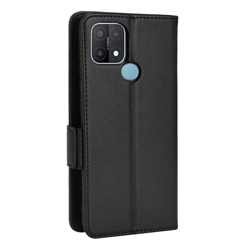 Capa Flip Para Oppo A15 De Couro Flap Double Litchi Novas Cores