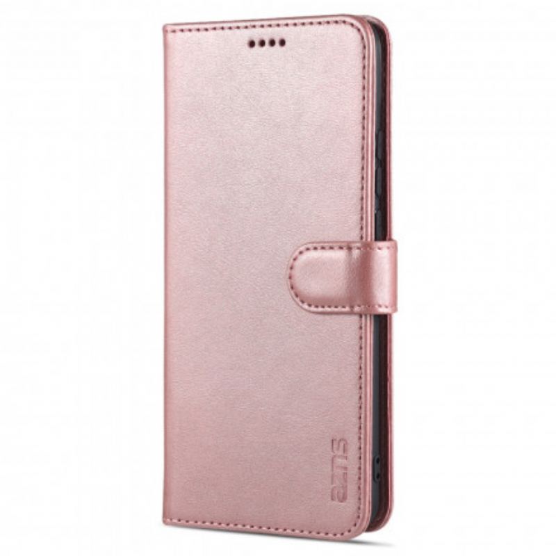 Capa Flip Para Oppo A15 Efeito Couro Azns