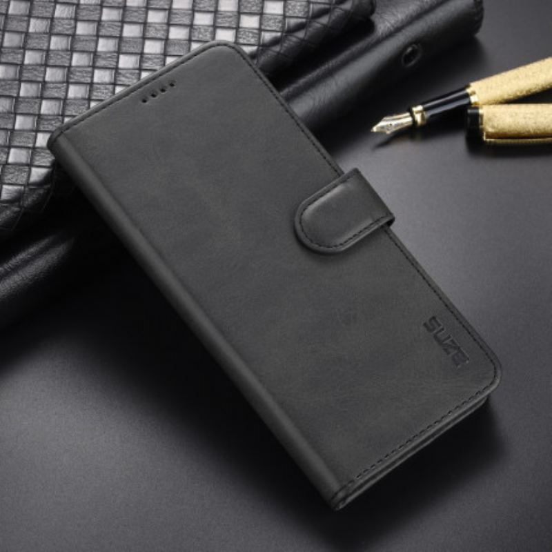 Capa Flip Para Oppo A15 Efeito Couro Azns