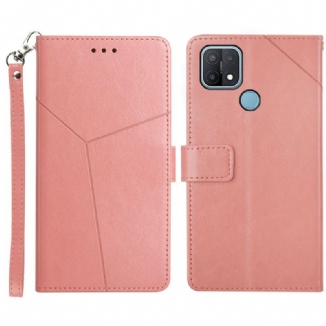 Capa Flip Para Oppo A15 Estilo Couro Geo Y Design