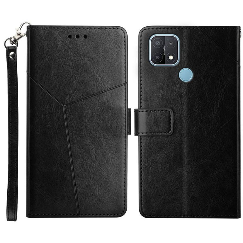 Capa Flip Para Oppo A15 Estilo Couro Geo Y Design