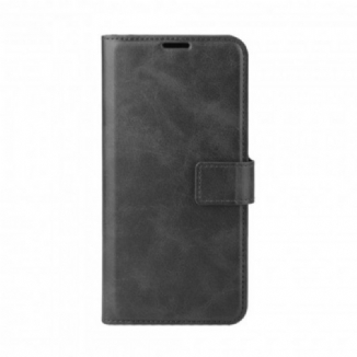 Capa Folio Para Oppo A15 Efeito De Couro Extremo Fino