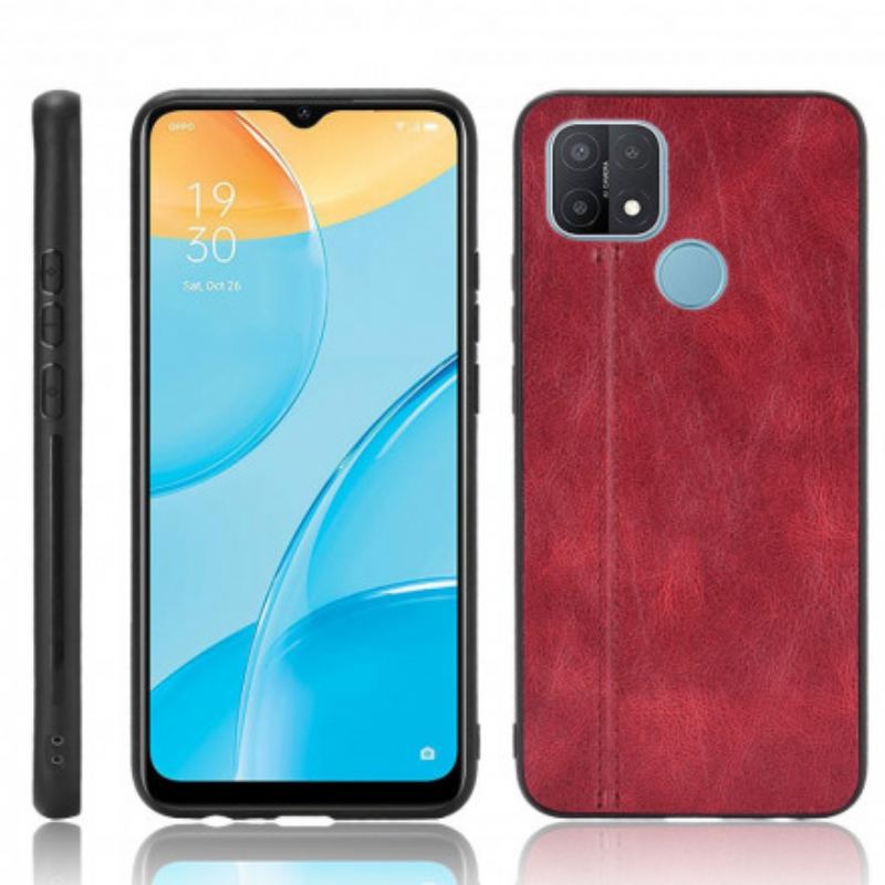 Capa Para Oppo A15 Efeito Couro Couture