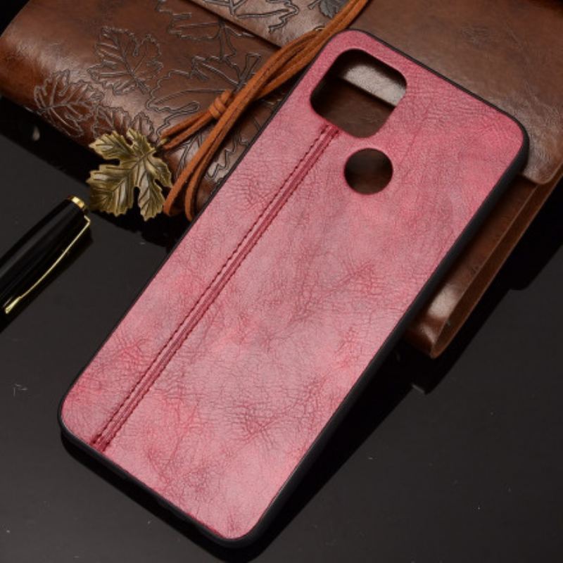 Capa Para Oppo A15 Efeito Couro Couture