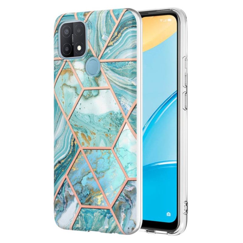 Capa Para Oppo A15 Mármore Geométrico Chamativo