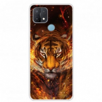 Capa Para Oppo A15 Tigre De Fogo