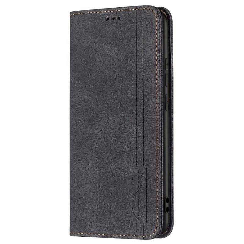 Capa De Celular Para Samsung Galaxy M23 5G Flip Efeito Couro Binfen Color Rfid