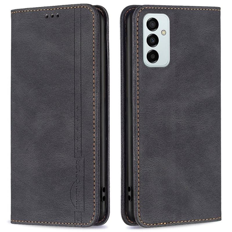 Capa De Celular Para Samsung Galaxy M23 5G Flip Efeito Couro Binfen Color Rfid