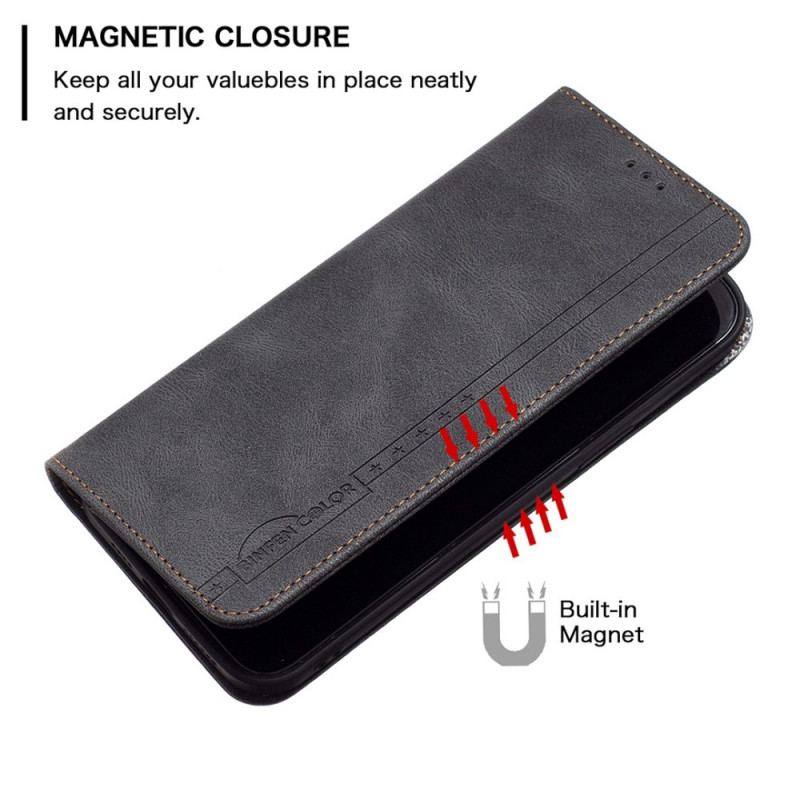 Capa De Celular Para Samsung Galaxy M23 5G Flip Efeito Couro Binfen Color Rfid