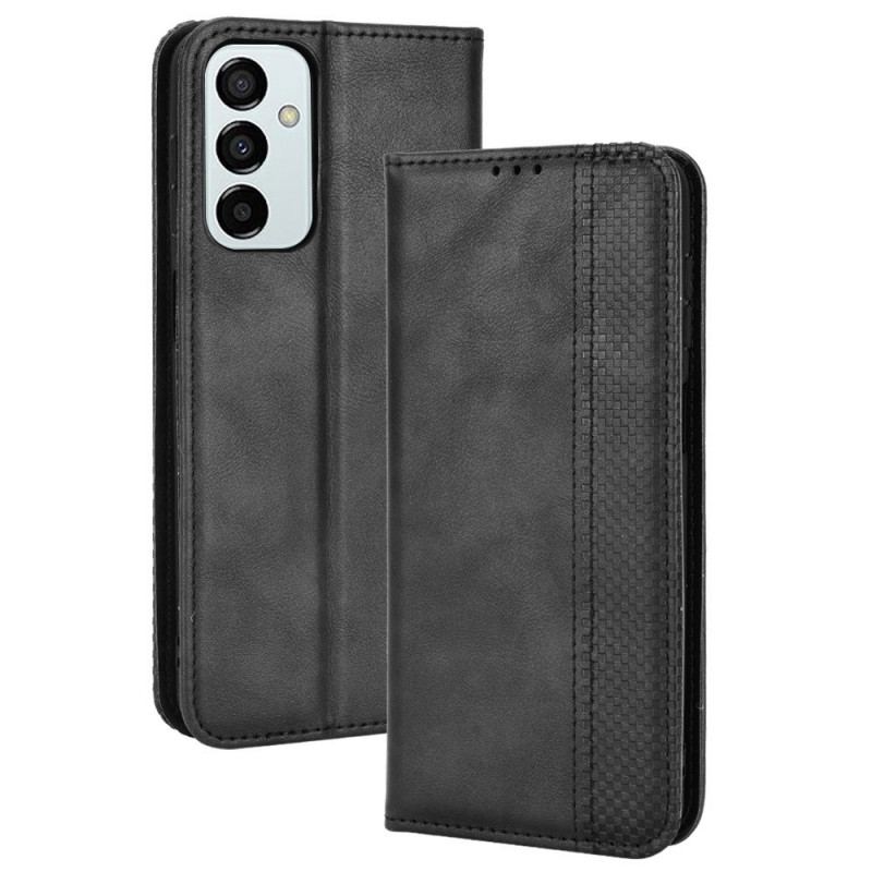 Capa De Celular Para Samsung Galaxy M23 5G Flip Efeito Couro Vintage Estilizado