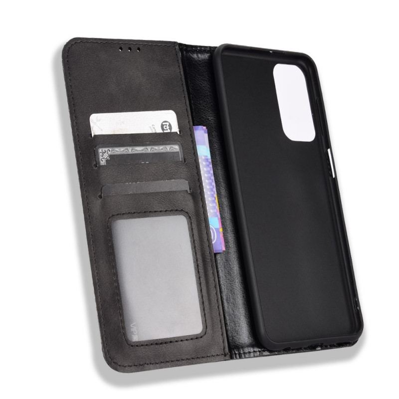 Capa De Celular Para Samsung Galaxy M23 5G Flip Efeito Couro Vintage Estilizado