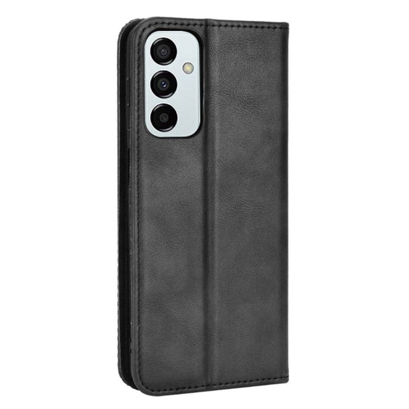 Capa De Celular Para Samsung Galaxy M23 5G Flip Efeito Couro Vintage Estilizado