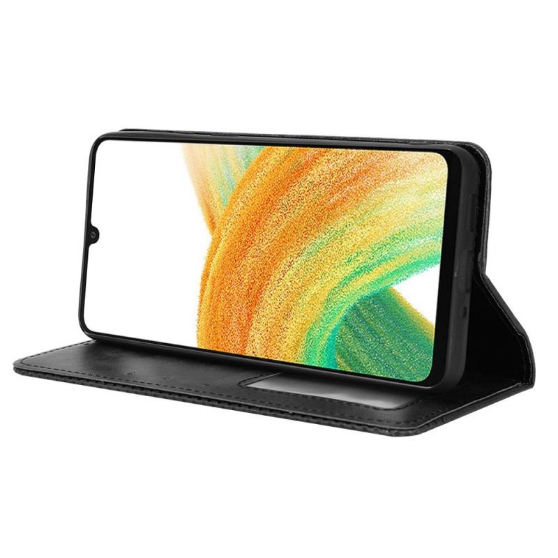 Capa De Celular Para Samsung Galaxy M23 5G Flip Efeito Couro Vintage Estilizado