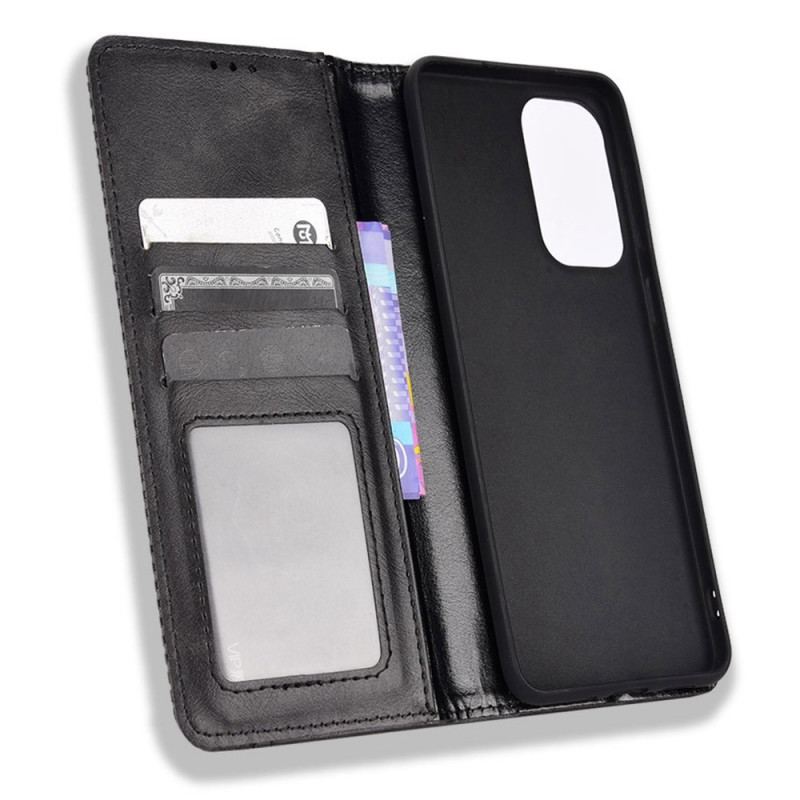 Capa De Celular Para Samsung Galaxy M23 5G Flip Efeito Couro Vintage Estilizado