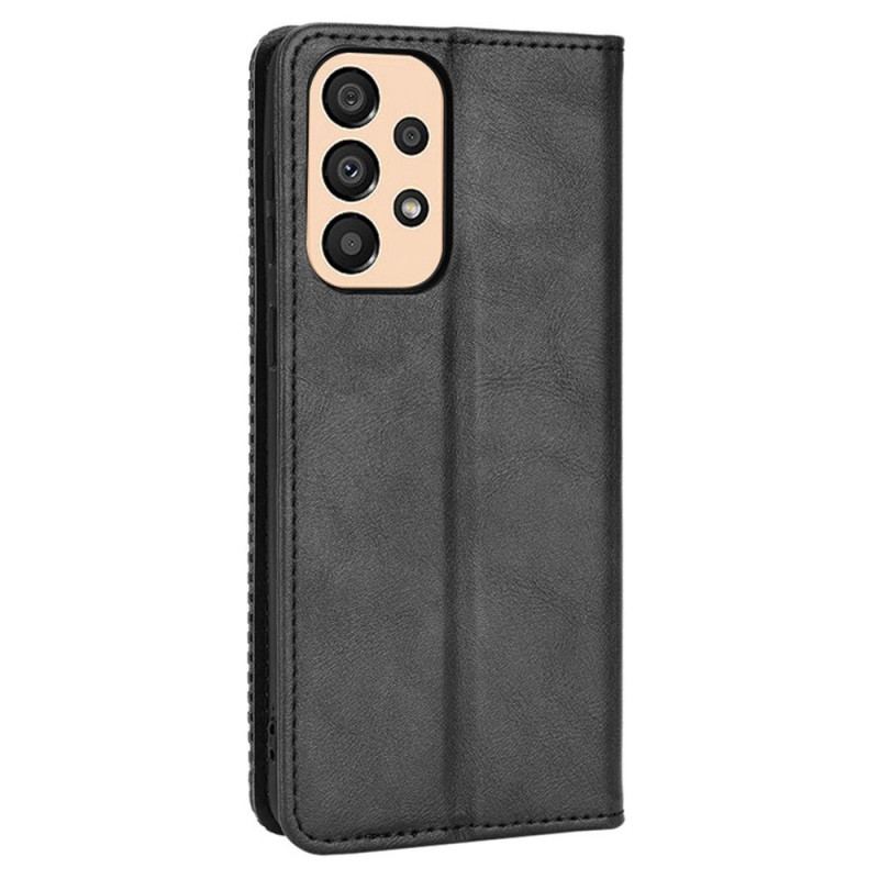 Capa De Celular Para Samsung Galaxy M23 5G Flip Efeito Couro Vintage Estilizado