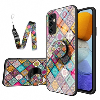 Capa De Celular Para Samsung Galaxy M23 5G Suporte Magnético Patchwork