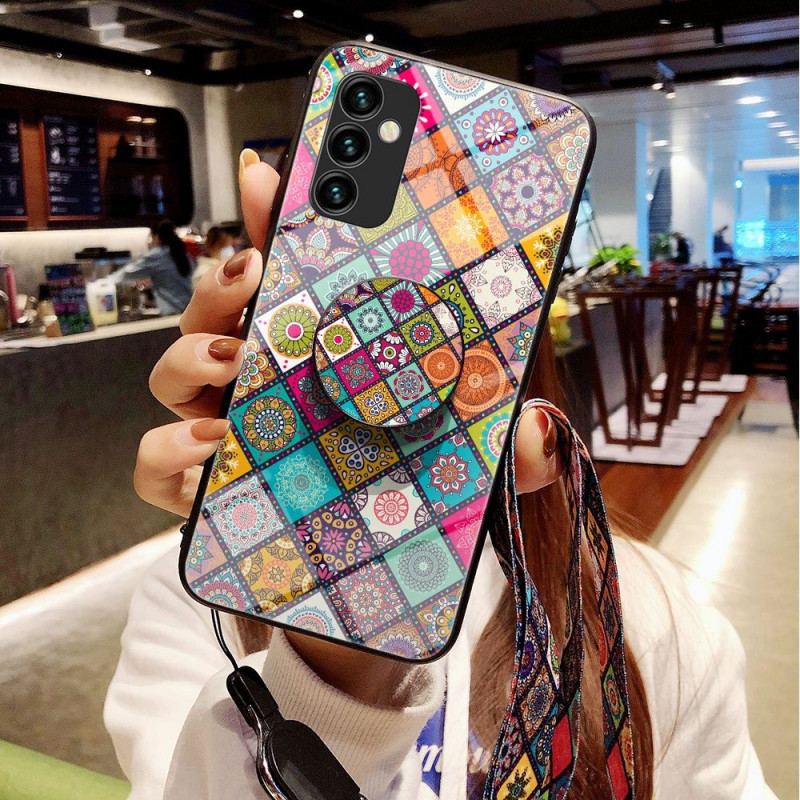 Capa De Celular Para Samsung Galaxy M23 5G Suporte Magnético Patchwork