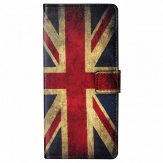 Capa De Couro Para Samsung Galaxy M23 5G Bandeira Inglesa