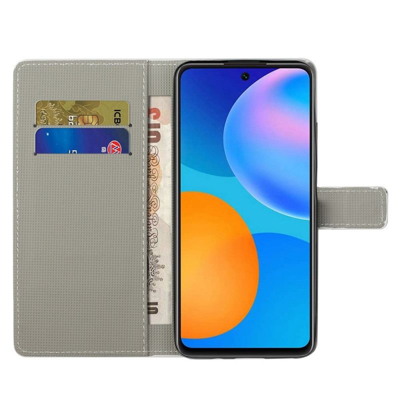 Capa De Couro Para Samsung Galaxy M23 5G Coruja Adormecida