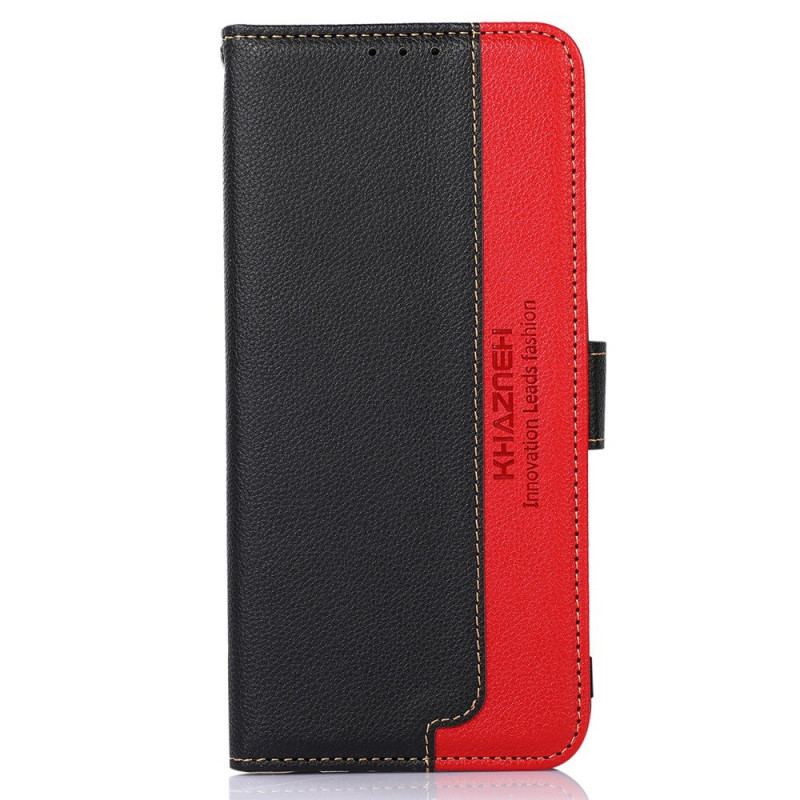 Capa De Couro Para Samsung Galaxy M23 5G Estilo Lichia Rfid Khazneh