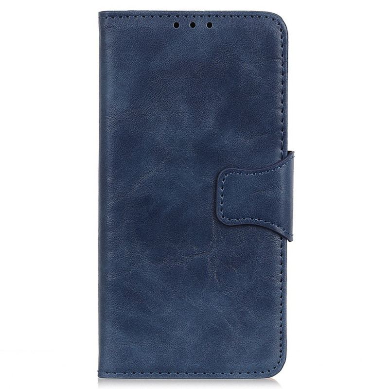 Capa De Couro Para Samsung Galaxy M23 5G Fecho Reversível De Couro Rachado