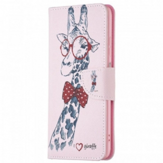 Capa De Couro Para Samsung Galaxy M23 5G Girafa Inteligente