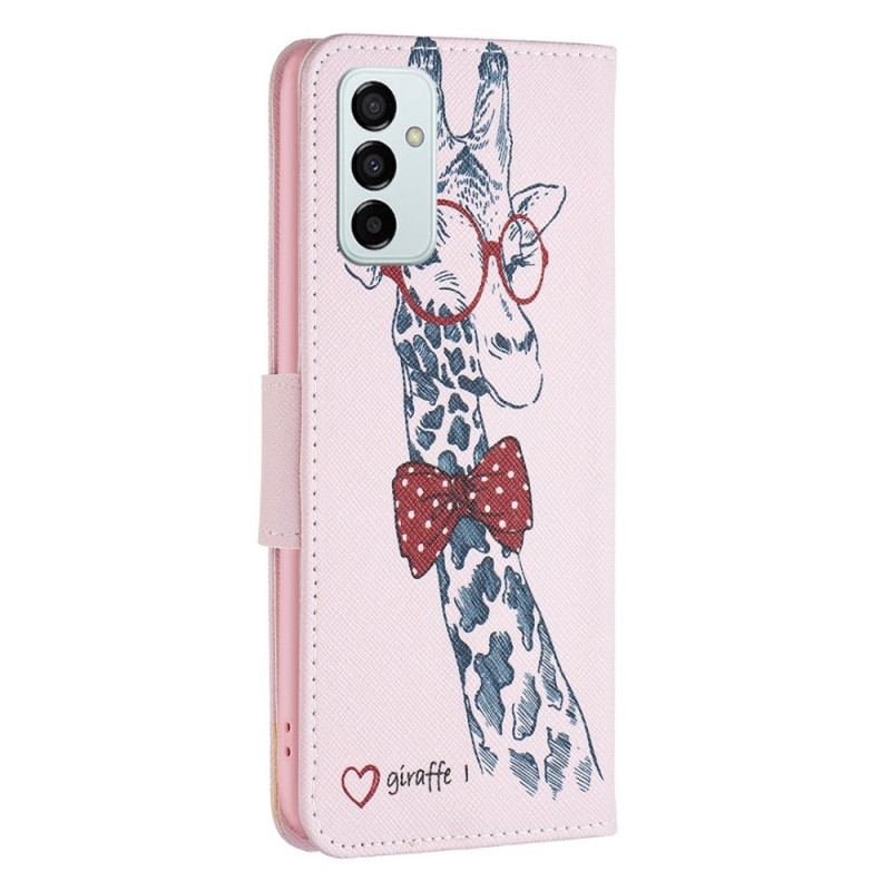 Capa De Couro Para Samsung Galaxy M23 5G Girafa Inteligente