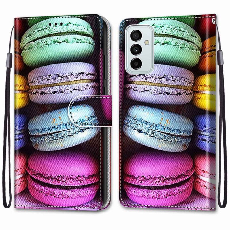 Capa De Couro Para Samsung Galaxy M23 5G Macarons