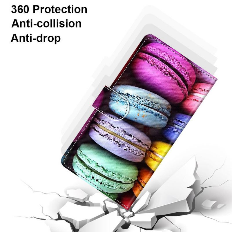 Capa De Couro Para Samsung Galaxy M23 5G Macarons