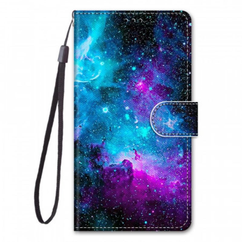 Capa Em Pele Para Samsung Galaxy M23 5G Céu Cósmico