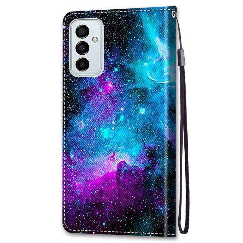 Capa Em Pele Para Samsung Galaxy M23 5G Céu Cósmico