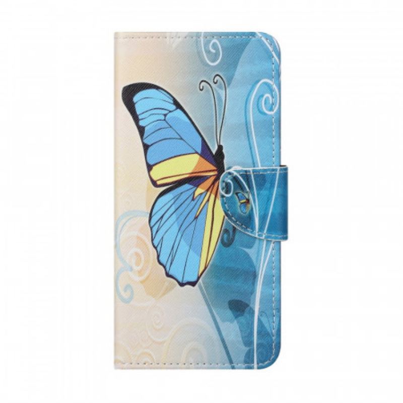 Capa Flip Para Samsung Galaxy M23 5G Borboleta Real