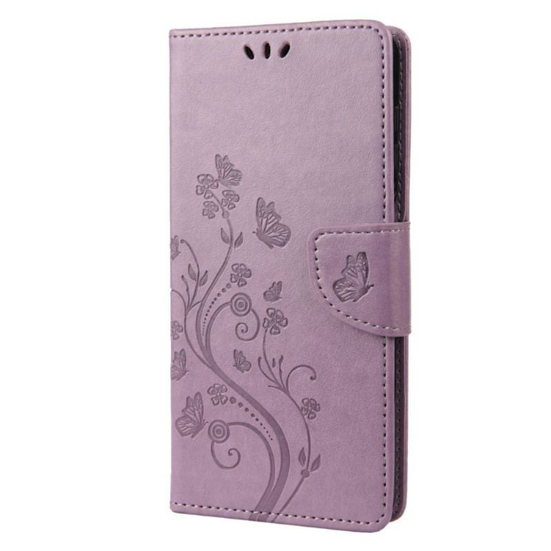 Capa Flip Para Samsung Galaxy M23 5G Borboletas E Flores