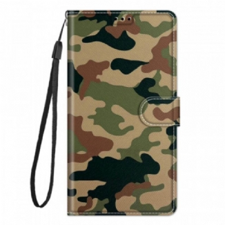 Capa Flip Para Samsung Galaxy M23 5G Camuflagem Militar