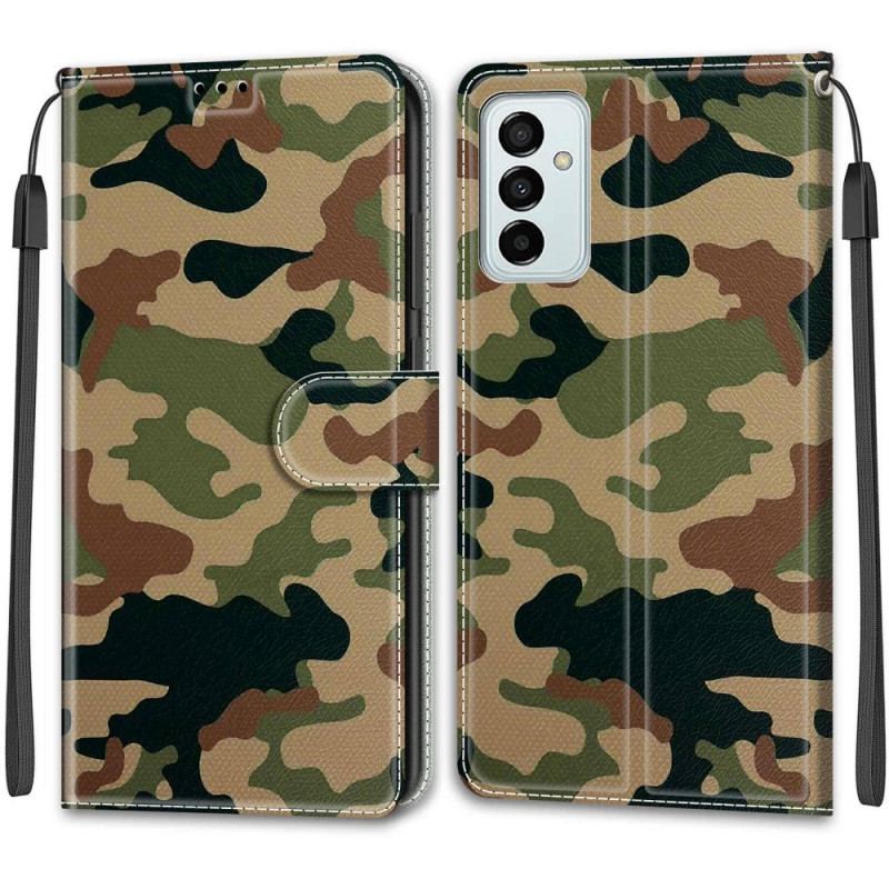 Capa Flip Para Samsung Galaxy M23 5G Camuflagem Militar