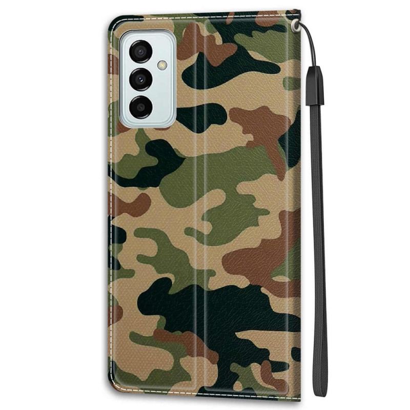 Capa Flip Para Samsung Galaxy M23 5G Camuflagem Militar