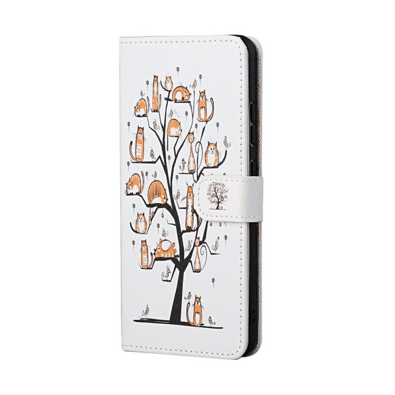 Capa Flip Para Samsung Galaxy M23 5G De Cordão Gatos Tangas