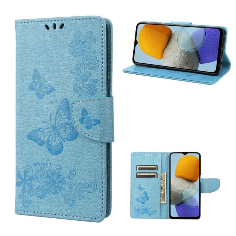 Capa Flip Para Samsung Galaxy M23 5G De Cordão Tanga Borboletas