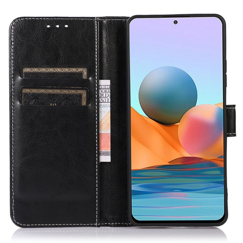 Capa Flip Para Samsung Galaxy M23 5G Costura De Couro Estilo