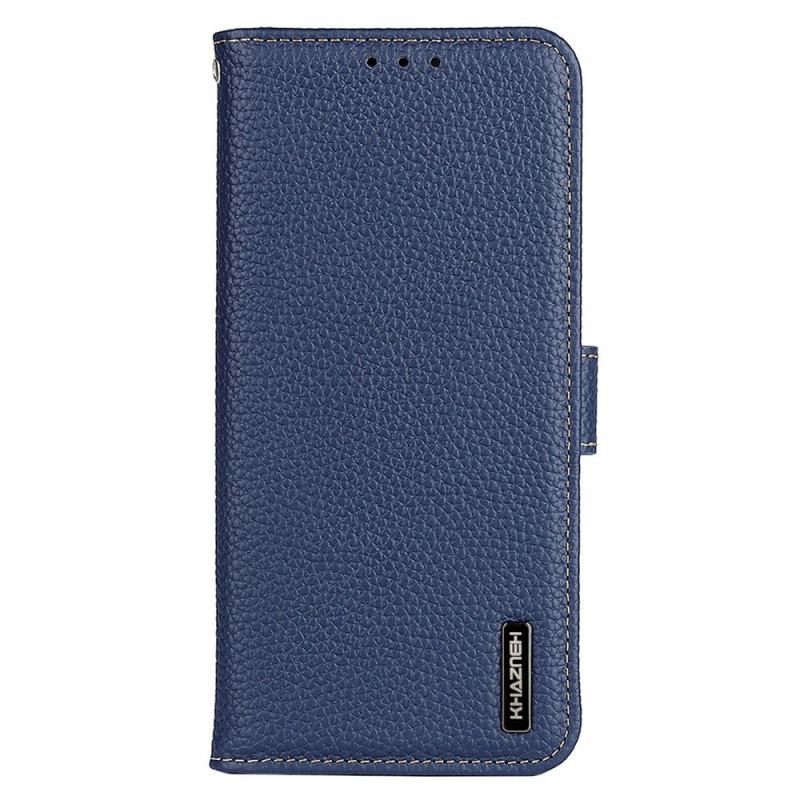 Capa Flip Para Samsung Galaxy M23 5G Couro Litchi Genuíno Khazneh