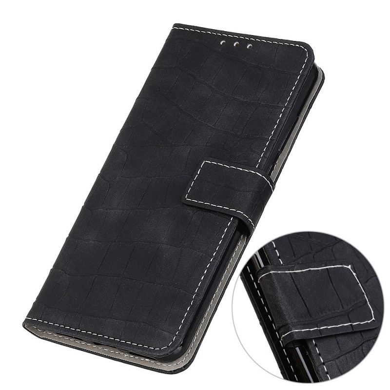 Capa Flip Para Samsung Galaxy M23 5G Estilo De Pele De Crocodilo