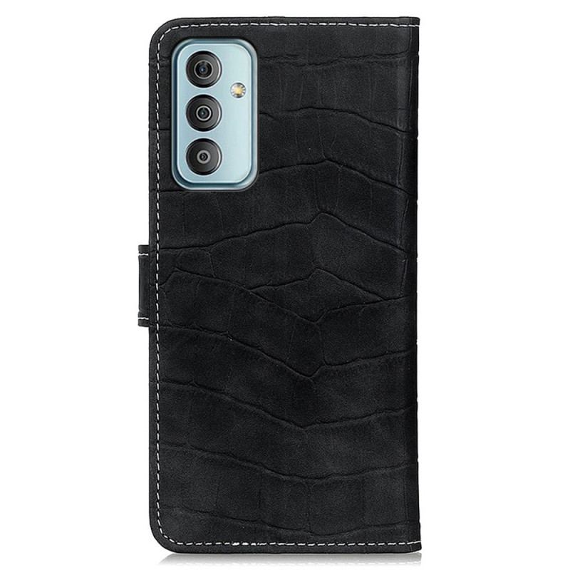 Capa Flip Para Samsung Galaxy M23 5G Estilo De Pele De Crocodilo