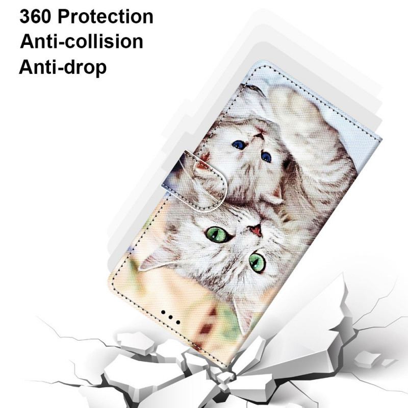 Capa Flip Para Samsung Galaxy M23 5G Família De Gatos