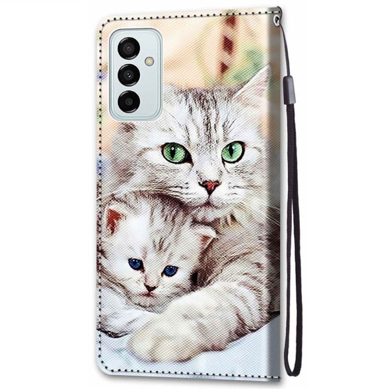 Capa Flip Para Samsung Galaxy M23 5G Família De Gatos