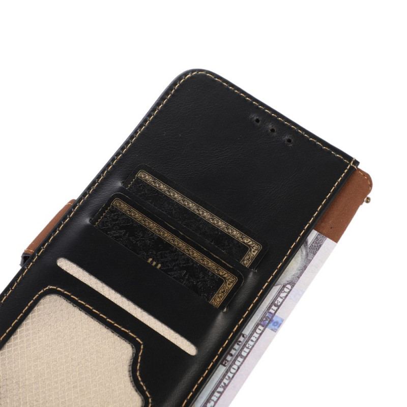 Capa Flip Para Samsung Galaxy M23 5G Função Rfid De Couro Genuíno