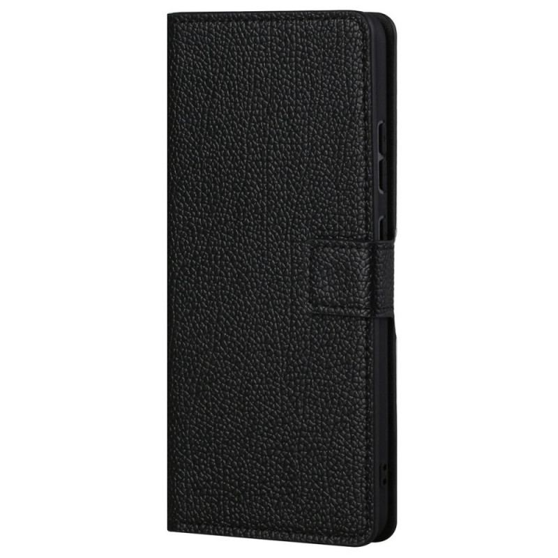 Capa Flip Para Samsung Galaxy M23 5G Lichia Textura De Couro