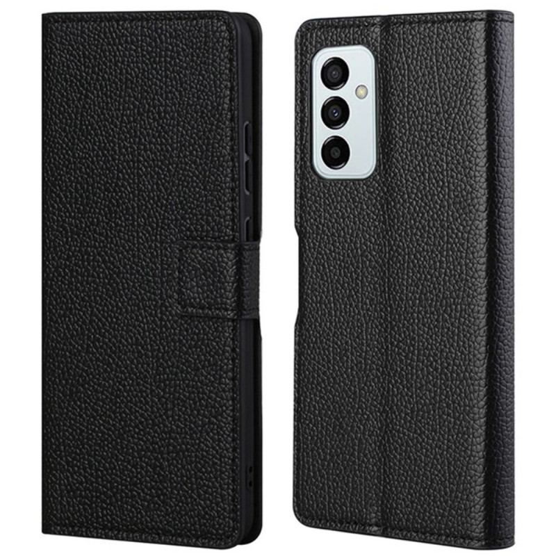 Capa Flip Para Samsung Galaxy M23 5G Lichia Textura De Couro